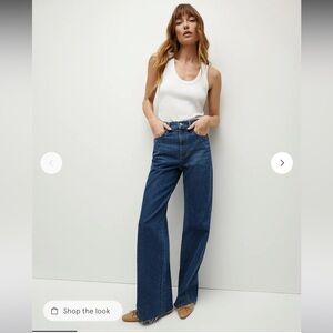 NWOT Veronica Beard TAYKOR RELAXED WIDE LEG HIGH RISE JEAN Size 28
